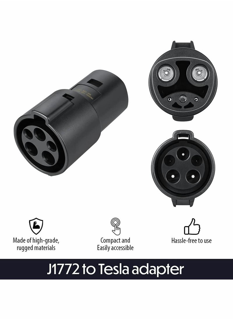 Y&D - J1772 to Tesla Charging Adapter, 80A/240 VAC, IP54 SAE EV Charger Adapter Compatible with Model 3/Y/S/X, Only for Owners - Image 1
