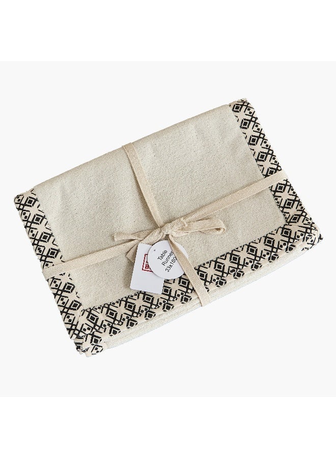 Home Box NoirClay Printed Flange Table Runner - 33x180 cm  - Image 5