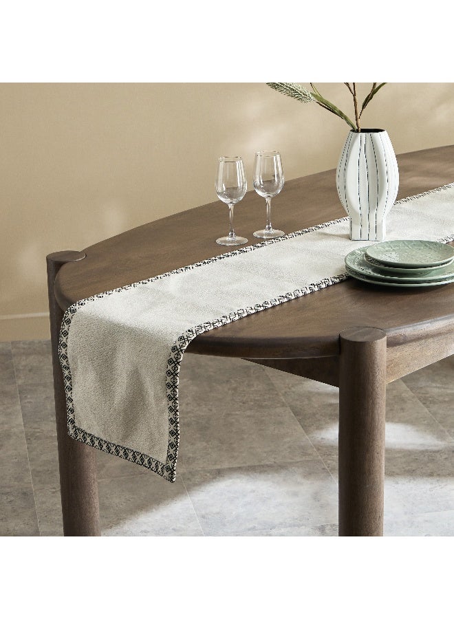 Home Box NoirClay Printed Flange Table Runner - 33x180 cm  - Image 1