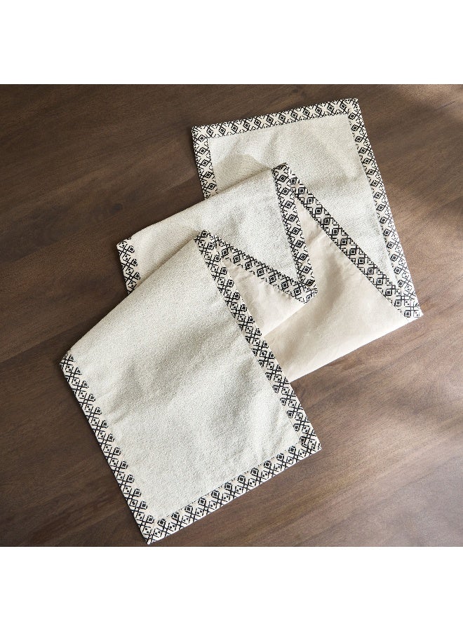 Home Box NoirClay Printed Flange Table Runner - 33x180 cm  - Image 3