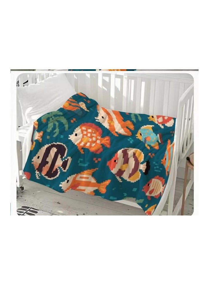 عام بطانية رقيقة من الفانيلا (دافئة ومريحة، ومناسبة للنوم واستخدام الألعاب وإزالة الغبار ومقاومة للرمل) 150 سم * 200 سم - 50 - Image 1