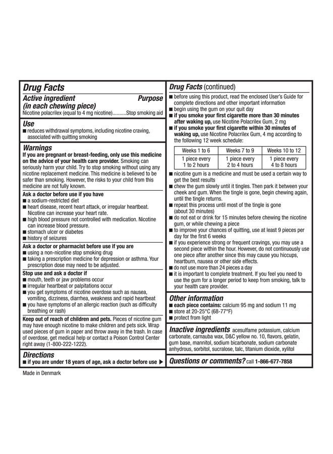 GOODSENSE Good Sense Nicotine Polacrilex Coated Gum 4 mg (Nicotine), Light Yellow Fruit, 100 Count  - Image 4