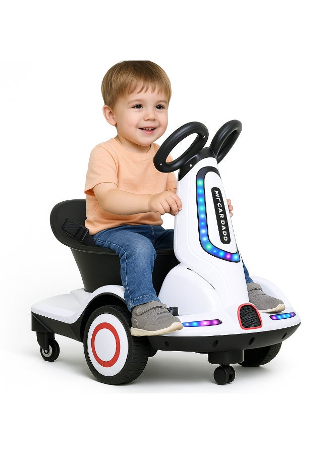 Multifunctional Three-Wheeled Electric Scooter for Children with Two Motors, Music and Electric Lights; Balance Scooter for Boys and Girls.