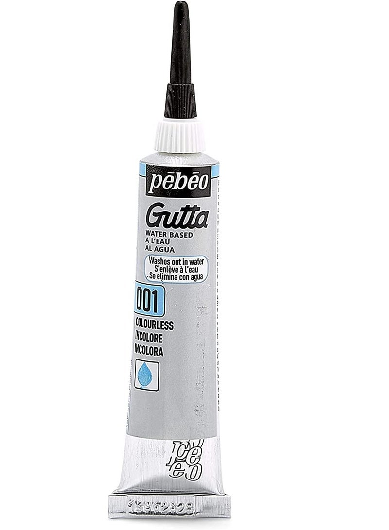 Pebeo Setasilk Silk Painting Water-Based Gutta Tube, 20 ml Colorless - Image 1