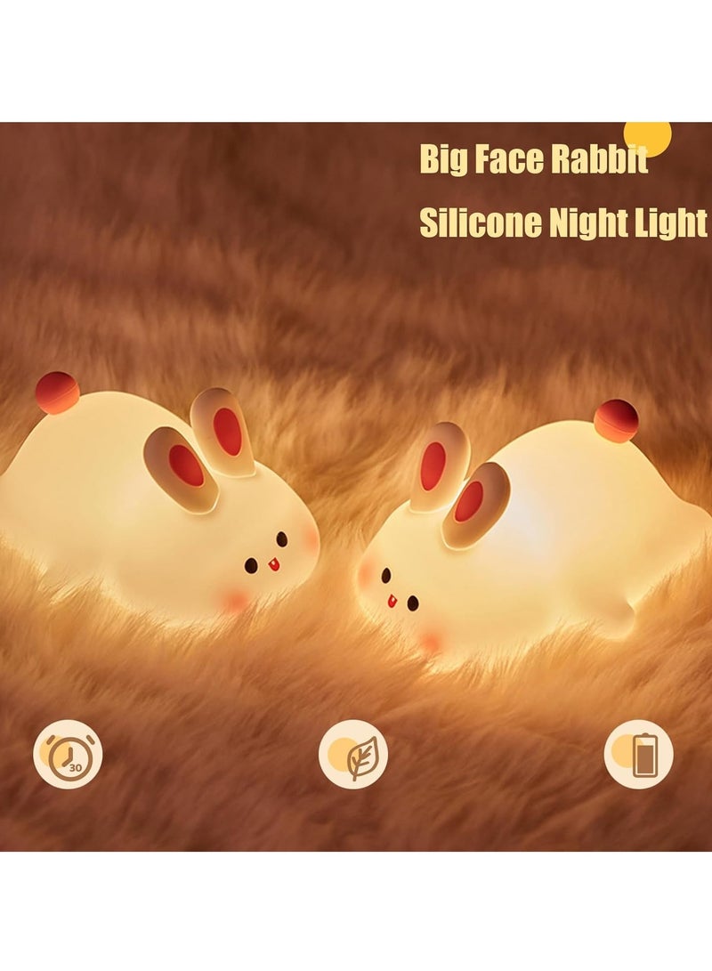 Child Night Light for Kids Touch Bunny Lamp, Rechargeable Lamp Kids Lights for Bedroom, LED Portable Bunny Night Light for Girls Boys Nursery,Children Nightlight Cute Room Decor Gifts - Image 5
