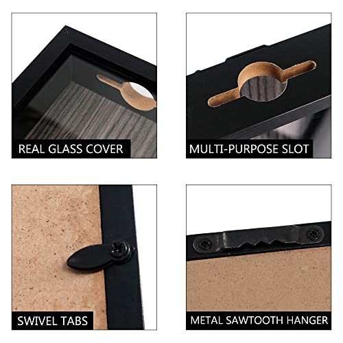 FramePro Ticket Shadow Box 8x10 Top Loading Display Case Frame with Slot on Top, Customizable DIY Sweet Gift, Movie Travel Sporting Events Concert Ticket Stubs Drink Beer Caps- Memory Box - Image 4