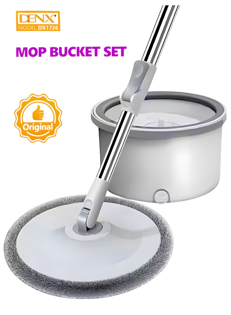 دينكس طقم دلو ممسحة - نظام تنظيف ذكي مع تجفيف تلقائي وفصل الماء - مقبض + منشفتان ممسحة متضمنتان - DX1726 - Image 2