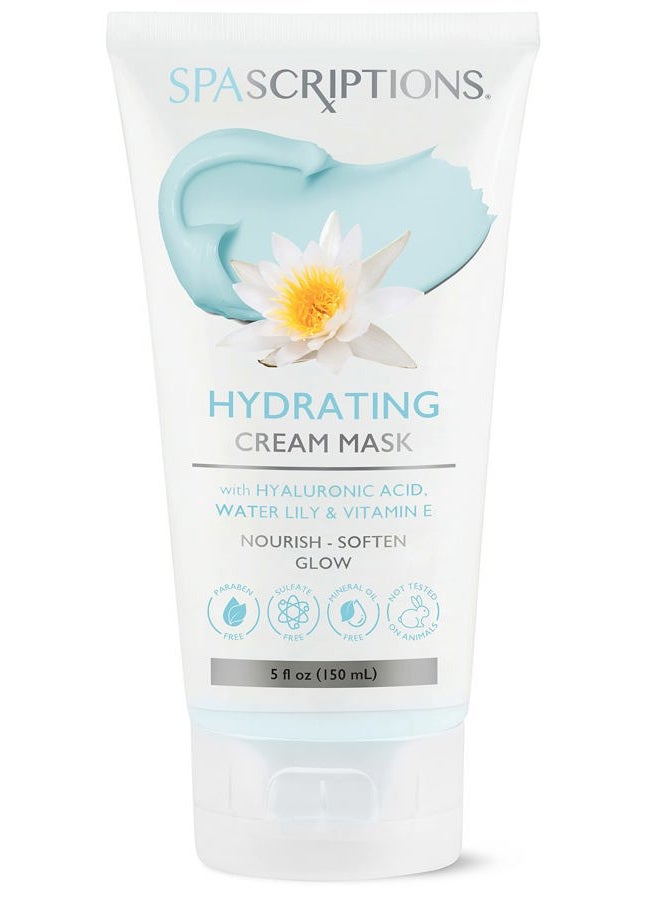 spascriptions قناع كريم مرطب من سبا سكريبتشنز مع حمض الهيالورونيك، وزهرة الماء، وفيتامين E، للعناية بالبشرة المصممة لإعادة إشراقة الشباب لبشرتك، تغذية، تليين وإشراق - Image 1