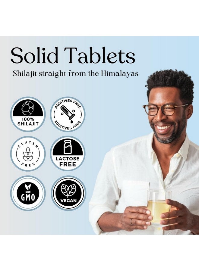 Pure Himalayan Shilajit شيلجيت هيمالايا النقي، قوة عالية للرجال والنساء، 75 حصة من أقراص شيلجيت هيمالايا الأصلية النقية، 85+ معادن نادرة، حمض فلفي، مختبر أمريكي طرف ثالث - Image 5