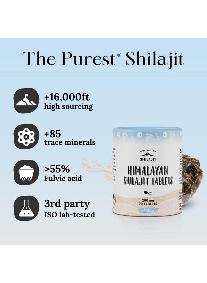 Pure Himalayan Shilajit شيلجيت هيمالايا النقي، قوة عالية للرجال والنساء، 75 حصة من أقراص شيلجيت هيمالايا الأصلية النقية، 85+ معادن نادرة، حمض فلفي، مختبر أمريكي طرف ثالث - Image 4
