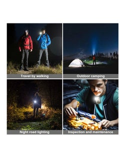KASTWAVE Pocket Flashlight with Clip, Digital Power Display Rechargeable Cap Lights Clip On Hat, 180 Degree Twist Small Flash Light, LED Magnetic Flat EDC Pocket Light for Running, Camping, Cycling, Black  - Image 3