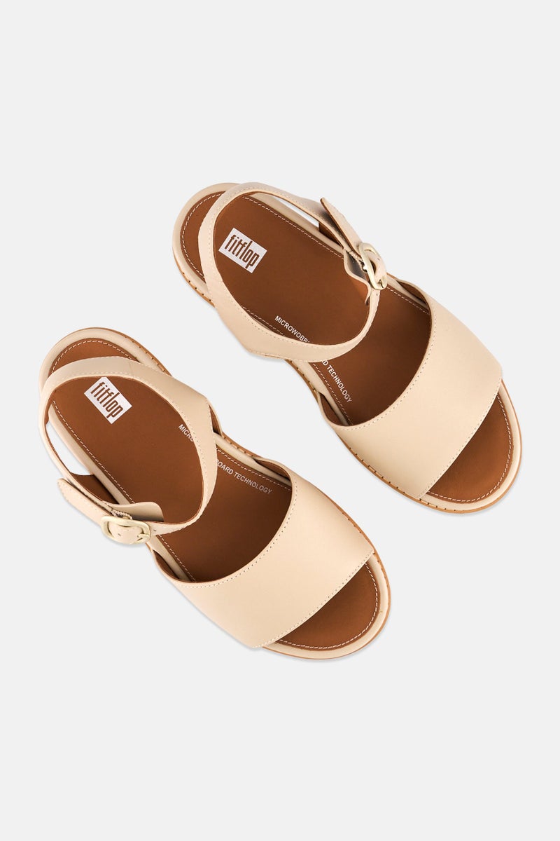 FitFlop صنادل نسائية قابلة للتعديل مع مشبك، بيج - Image 4