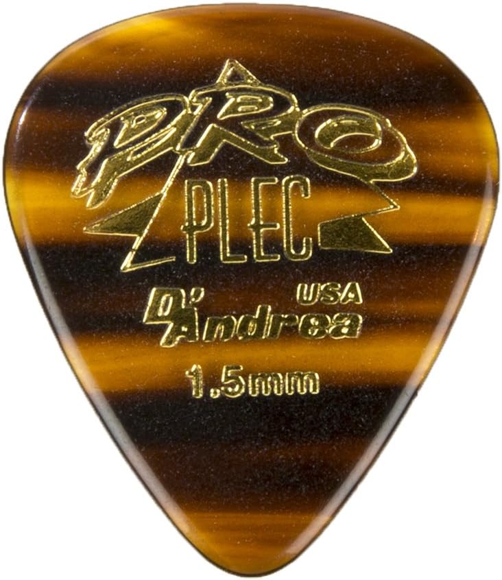 D'Andrea PPRO-351 Pro Plec Standard Guitar Pick - 12-Piece Set, Shell Finish, 1.5mm Thickness - Image 1