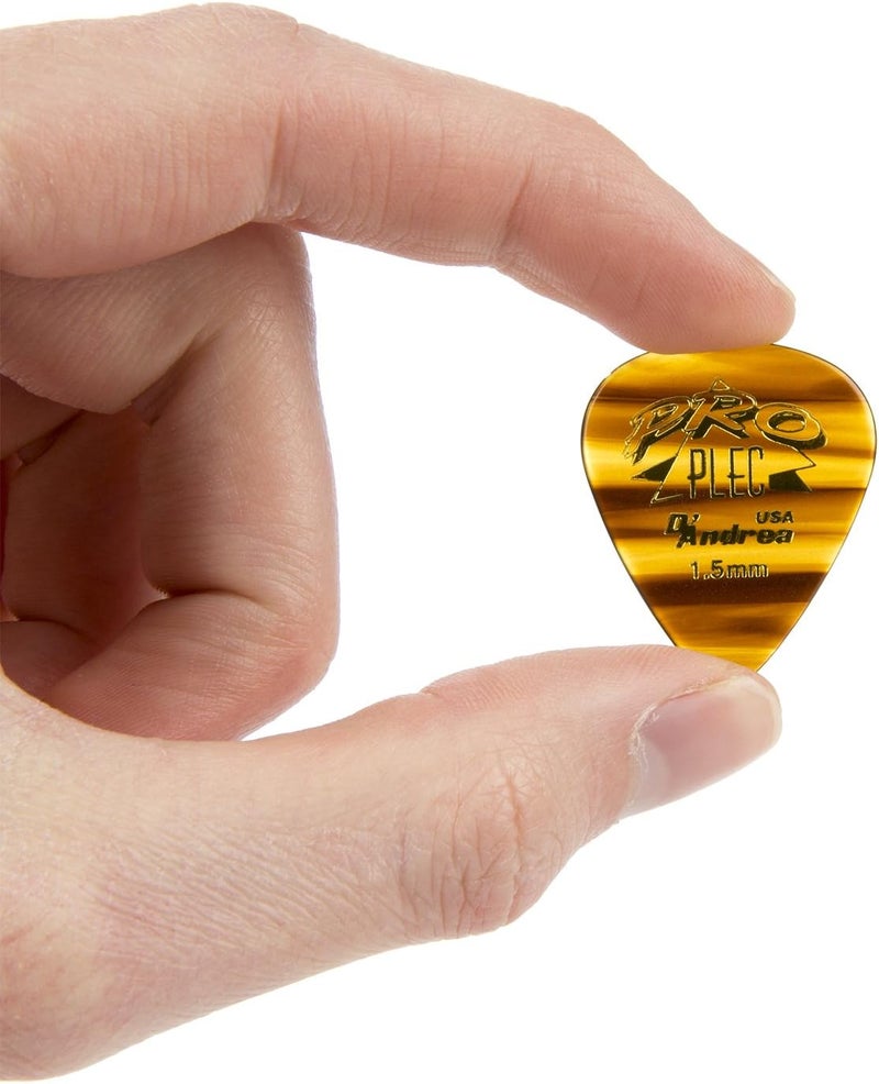 D'Andrea PPRO-351 Pro Plec Standard Guitar Pick - 12-Piece Set, Shell Finish, 1.5mm Thickness - Image 2