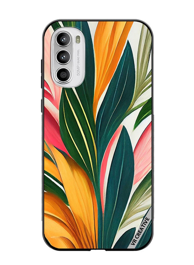 VR CREATIVE Protective Case Cover For Motorola Moto G82 Backdrop Of Abstract Bright Style Flowers And Tropical Design Multicolour - Image 1