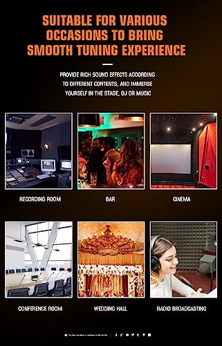 Weymic A-Series Professional Mixer for Recording DJ Stage Karaoke Music Application w/ 99 DSP Effect USB Drive for Computer Recording Input, XLR Microphone Jack, 48V Power for Professional (8-Channel) - Image 3