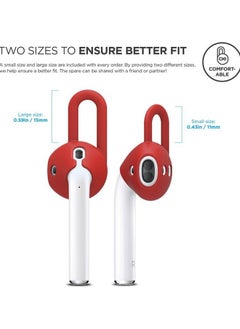 Elago Design Silicone Earpads for Apple AirPods - Red  - Image 3