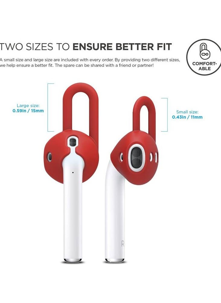 Elago Design Silicone Earpads for Apple AirPods - Red  - Image 3