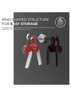 Elago Design Silicone Earpads for Apple AirPods - Red  - Image 4