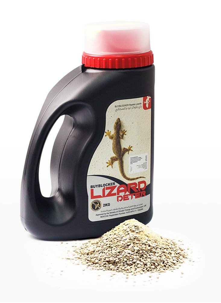 BuyBlocker BuyBlocker Lizard Repellent Deter is an Effective Solution Designed to Deter and Repel Lizards from your Home Garden or Outdoor Areas1 KG Pack is Formulated Using Natural Ingredients that are Safe for Humans Pets and the Environment while Effectively Discouraging Lizards from Entering Treated Areas.  - Image 1