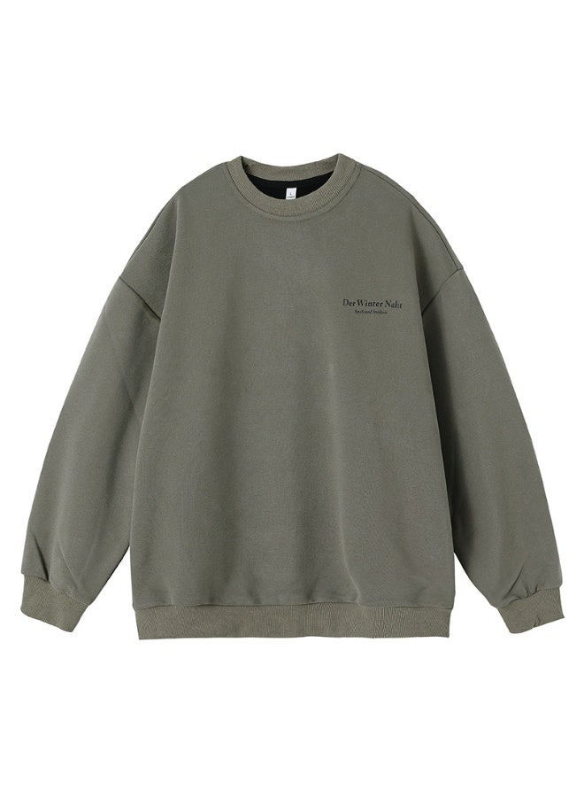 NIBEMINENT Autumn Winter Vintage Sweatshirt Men O Neck American Print Hip Hop Pullover Baggy Casual Couples Clothes - Image 1