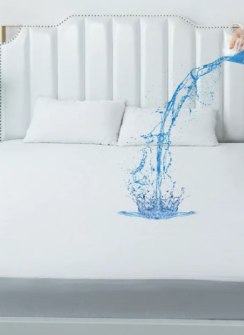 Blueberry Waterproof Super Mattress Protector Terry Towelling 100x200+20cm  - Image 1