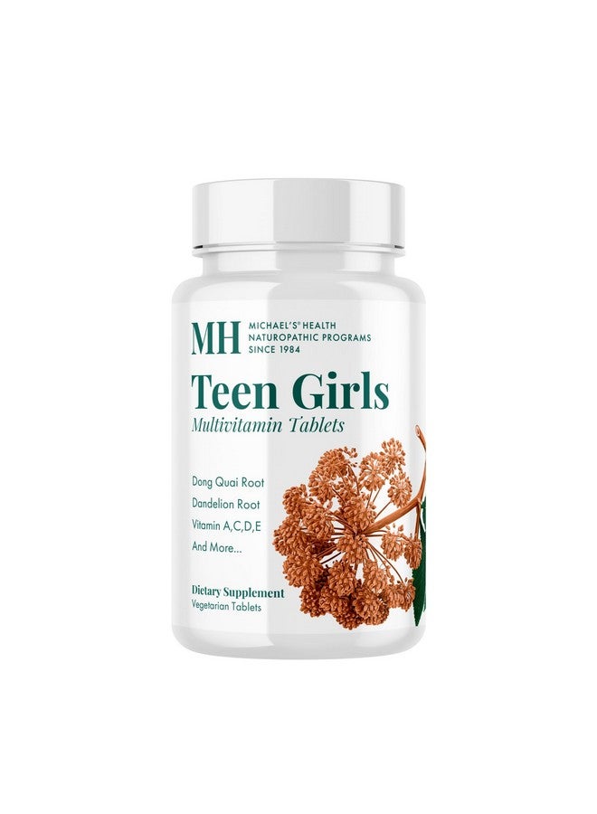 Michael's Health Naturopathic Programs Teen Girls Multivitamin - 60 Vegetarian Tablets - with B Complex Vitamins & Female Herbal Blend - Kosher - 30 Servings - Image 1