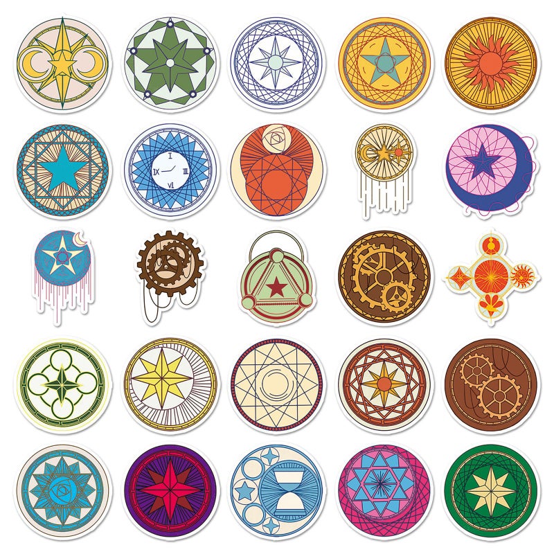 50 Pieces Original Magic Array Cartoon Waterproof Decorative Creative Milk Tea Cup Mobile Phone Shell Notebook Journal Stickers - Image 5