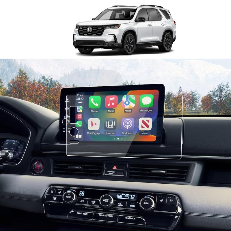 AZZIGO Tempered Glass Screen Protector For 2023 2024 2025 Honda Pilot (EX-L/TrailSport/Touring/Elite/Black Edition) 9 Inch Touchscreen Accessories HD - Image 1