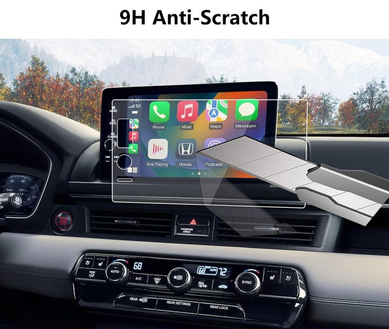 AZZIGO Tempered Glass Screen Protector For 2023 2024 2025 Honda Pilot (EX-L/TrailSport/Touring/Elite/Black Edition) 9 Inch Touchscreen Accessories HD - Image 3