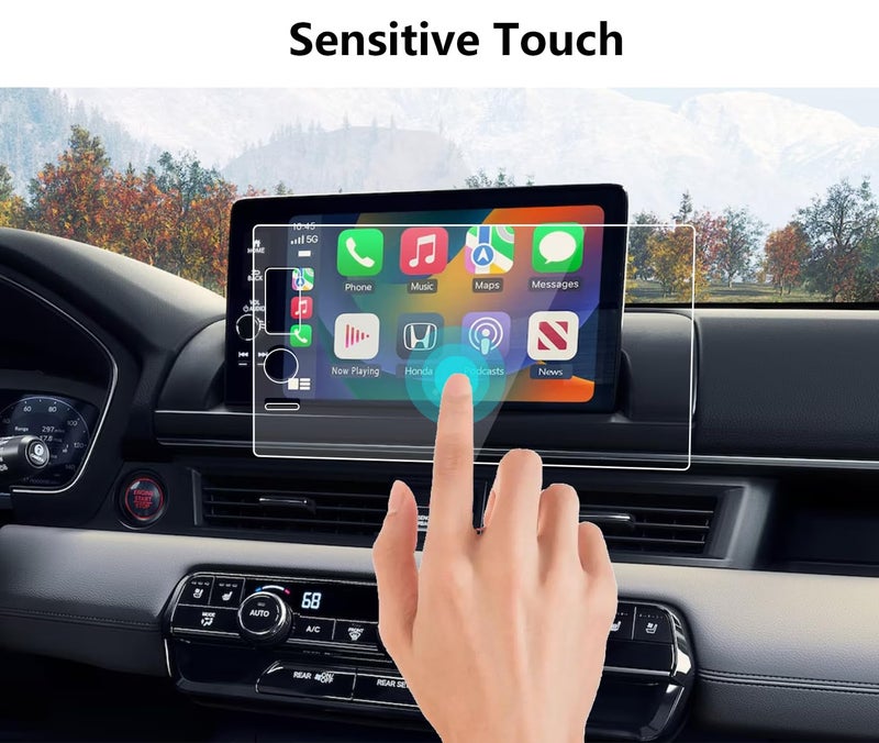AZZIGO Tempered Glass Screen Protector For 2023 2024 2025 Honda Pilot (EX-L/TrailSport/Touring/Elite/Black Edition) 9 Inch Touchscreen Accessories HD - Image 4