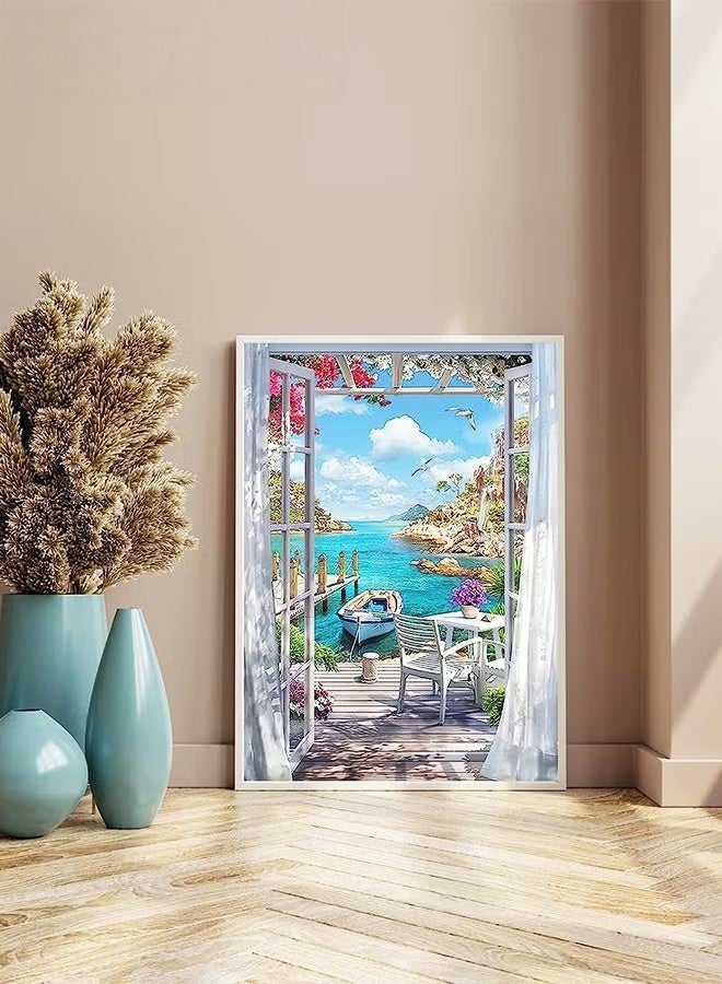 EETU Paint by Number For Adults,Beginner Canvas Landscape Beach,Painting by Numbers Kits With Brushes And Acrylic Paint,40x50cm - Image 4