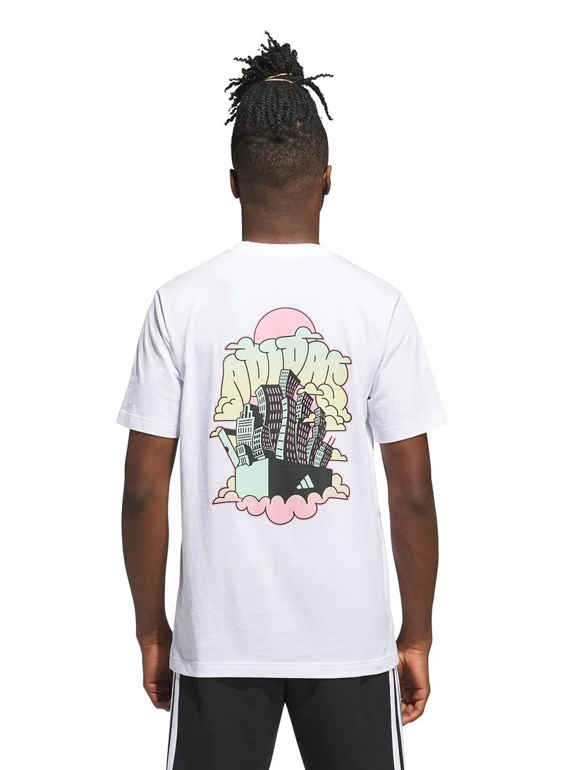 Adidas M 90S City T White Training T-Shirts For Men XS
