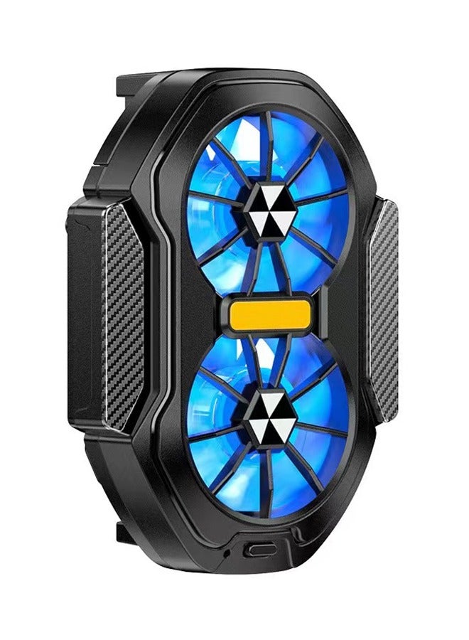 Dual-Core Phone Cooler Fan – Universal Semiconductor Radiator for Gaming, Live Streaming, Outdoor Vlog (All Phones) - Image 1