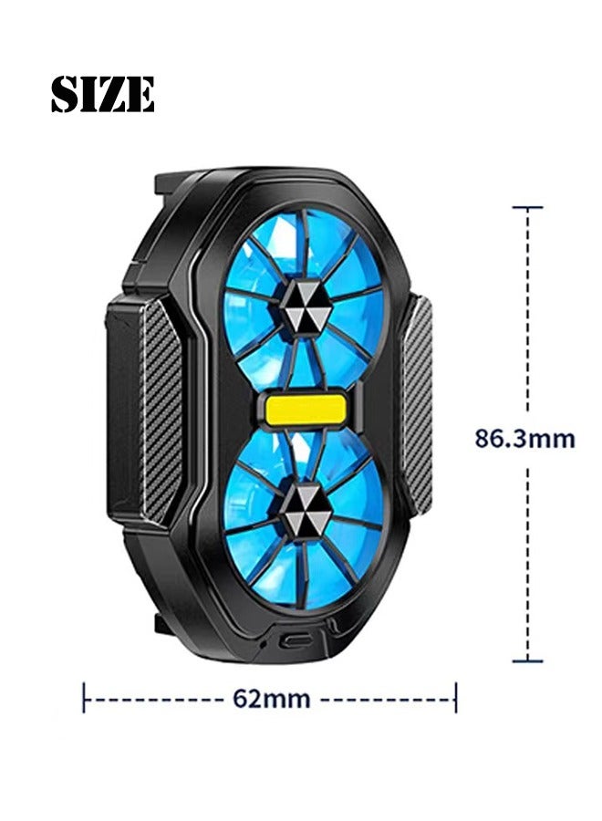 Dual-Core Phone Cooler Fan – Universal Semiconductor Radiator for Gaming, Live Streaming, Outdoor Vlog (All Phones) - Image 2
