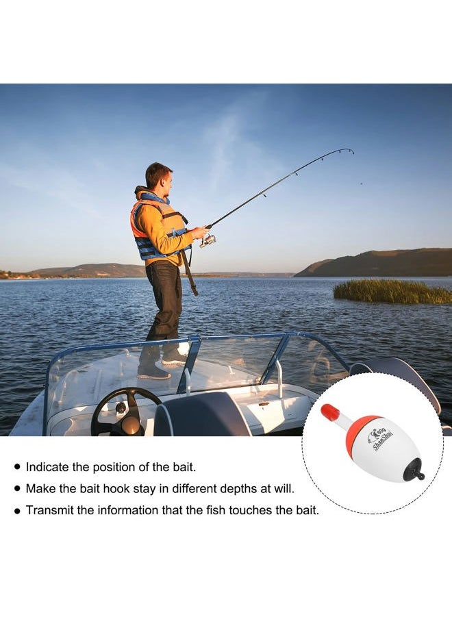 PATIKIL 1oz Fishing Bobbers, 5 Pack EVA Fishing Float for Saltwater Freshwater Fishing, White  - Image 5