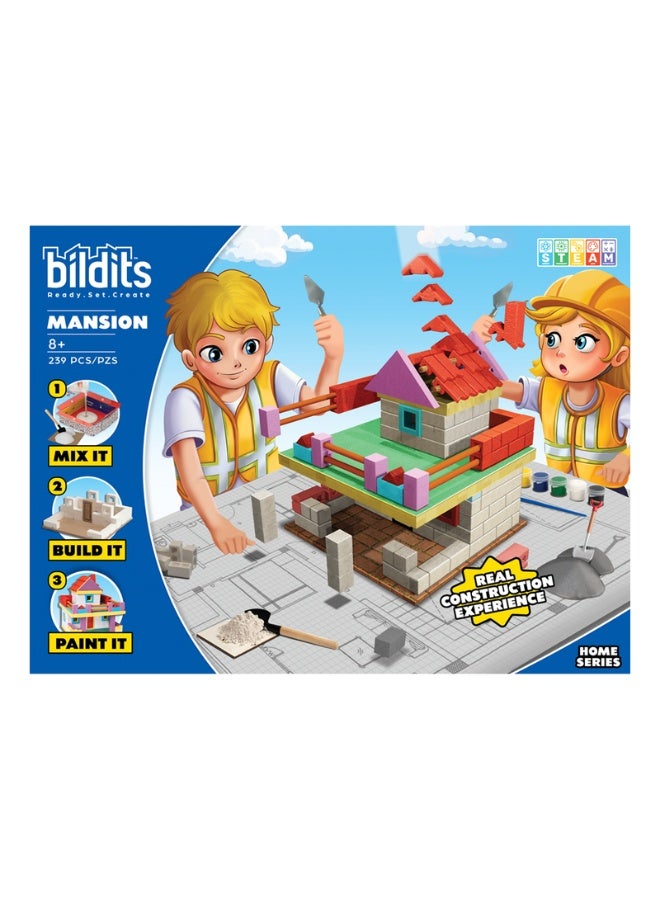 bildits طقم القصر: بناء منزل أحلام مع مسبح، شرفة، وبلكونة، للأعمار 8 سنوات فما فوق، 233 قطعة - Image 2