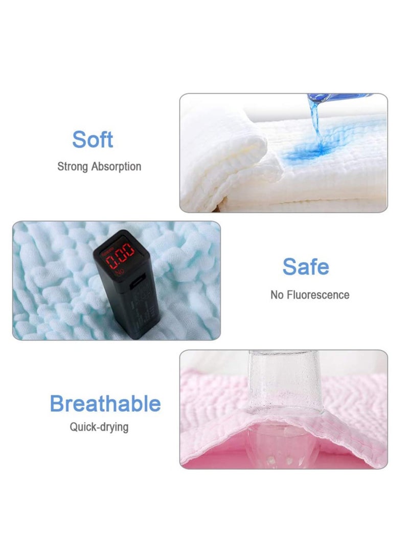 SOLARAE 10 Bamboo Baby Washcloths Natural Organic Facial Towel for Adults Babies Soft Thick Absorbent, and Hypoallergenic Face Body Cloths Registry Household Newborn Shower Gifts - Image 3