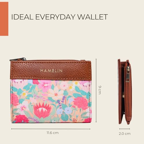 HAMELIN Women’s Wallet | Slim Card Holder Wallet for Women Stylish | Compact Ladies Purse with Card Holder | Small Purse |Versatile Mini Wallets for Girls | Ideal Gift for Women | Indian Summer - Image 5