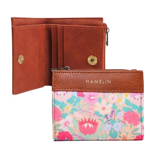 HAMELIN Women’s Wallet | Slim Card Holder Wallet for Women Stylish | Compact Ladies Purse with Card Holder | Small Purse |Versatile Mini Wallets for Girls | Ideal Gift for Women | Indian Summer - Image 1