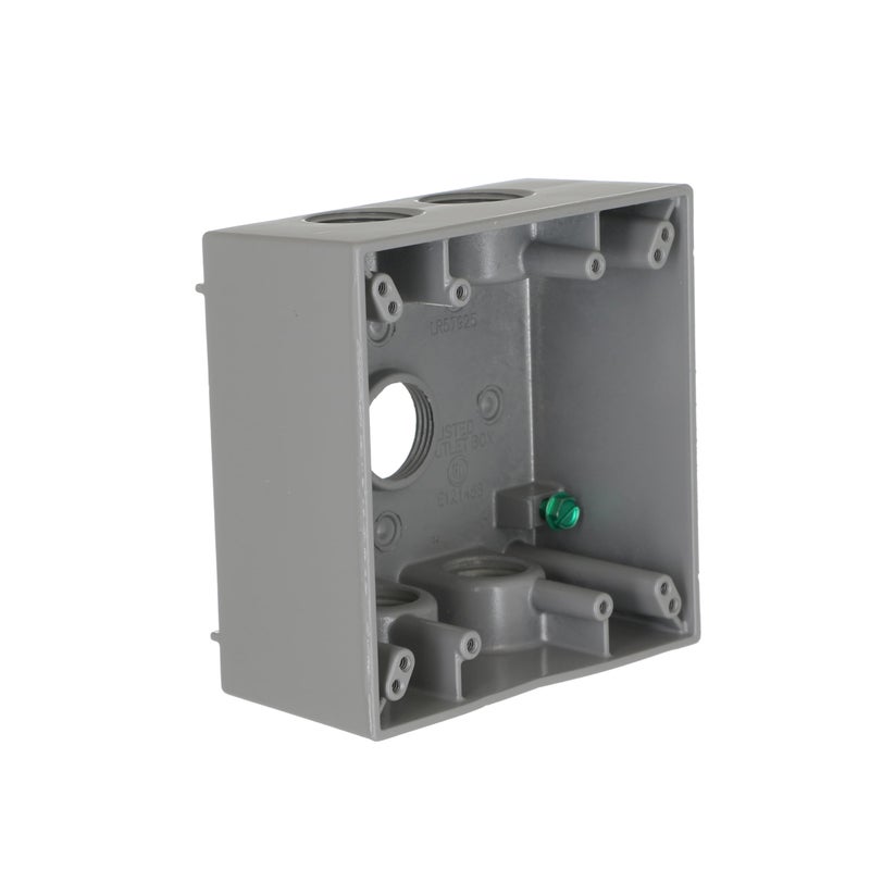 Bell Hubbell Outdoor Lighting-Bell 5345-0 2 Gang Gray Outdoor Box, 5-3/4-Inch - Image 4