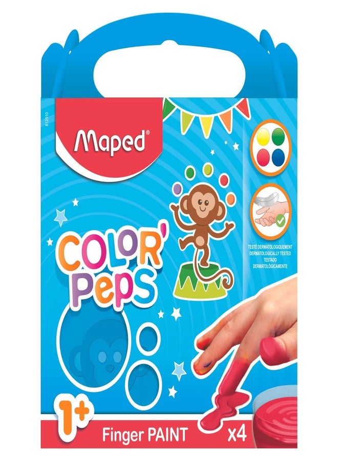Maped - First Finger Paint - 4 Vivid Colors - Safe for Children - Image 1