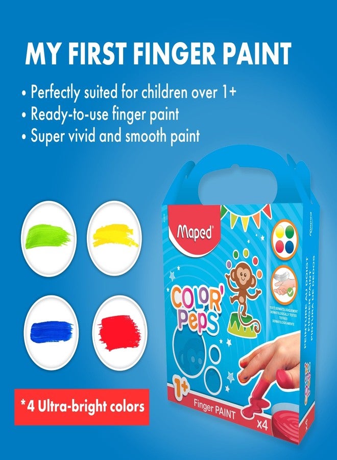 Maped - First Finger Paint - 4 Vivid Colors - Safe for Children - Image 2
