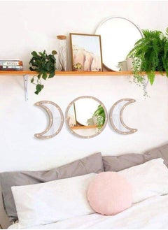 Salla Wooden Crescent Moon Ramadan Decorative Mirror with LED Lights 30x22cm  - Image 5