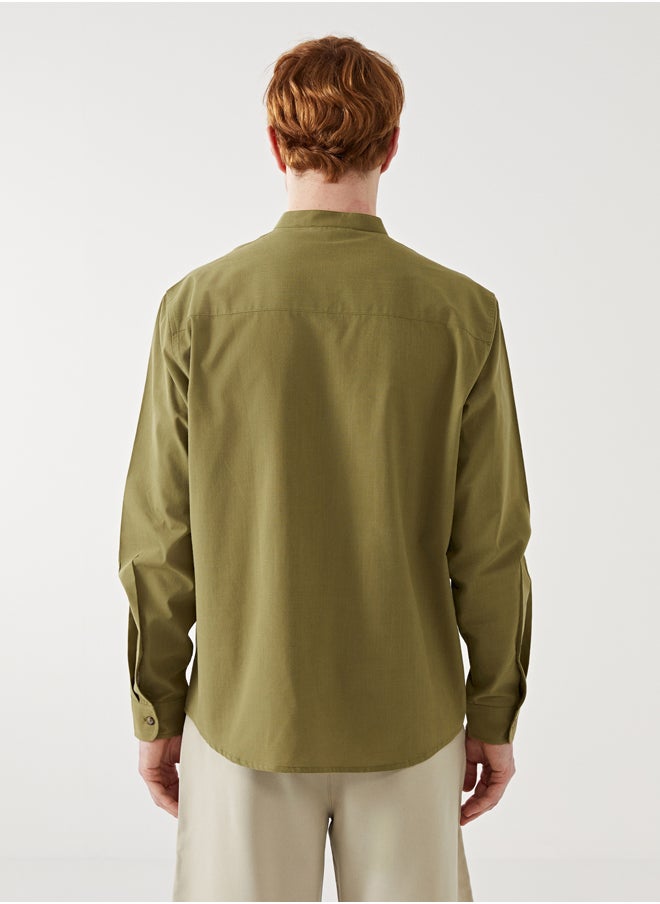 LC WAIKIKI Regular Fit Long Sleeve Poplin Men'S Shirt  - Image 4