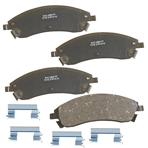 Bendix Premium SBC1019 Ceramic Front Brake Pads for Cadillac CTS 2007-2006, SRX 2009-2004, STS 2008-2005, Pontiac Bonneville 2005-2004 - Image 1