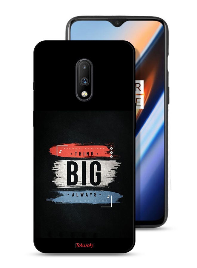 Tolwak OnePlus 7 Protective Case Cover Think Big Always - Image 1