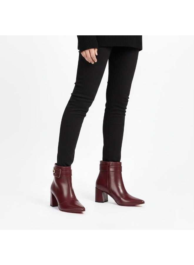 Stylish women's half-boots made of imported leather with a distinctive classic design - Image 1