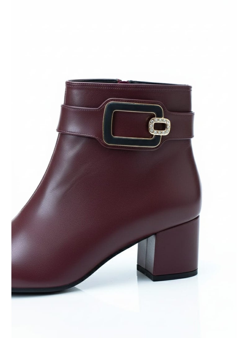 Stylish women's half-boots made of imported leather with a distinctive classic design - Image 5
