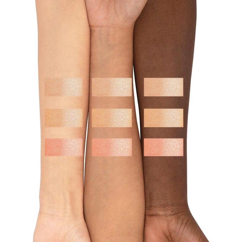 PAC Trio Glow Highlighter X3 Pink  Powder Highlighter Palette for Face Makeup with SemiMatte Natural Metallic Finish  3 Lightweight Shimmer Glow Shades  Full Coverage for All Skin Type  4g - Image 3